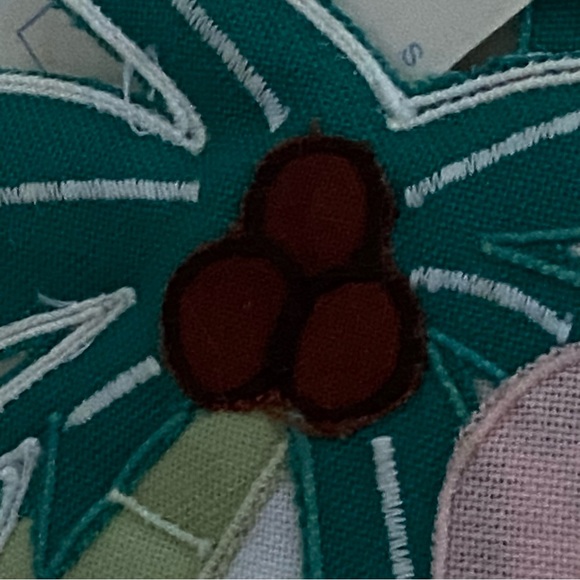 Vintage Flamingo Beach Pot Holder quilted beach theme kitchen decor Florida 90s - Picture 3 of 12